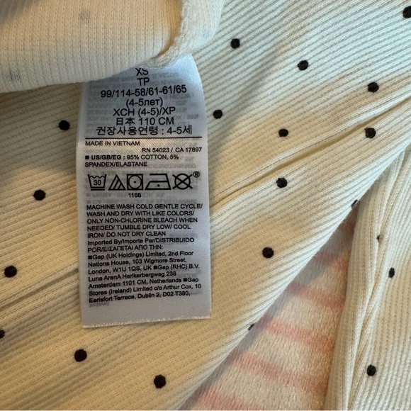 Gap Kids - NEW WITH TAGS long sleeve polka dot turtleneck, size XS 4/5 - Picture 5 of 5